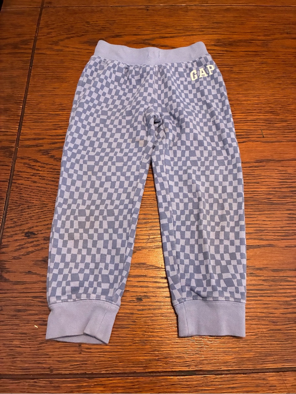 GAP Lilac & Periwinkle Checkered Kids Joggers